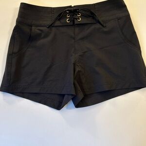 La‎ Blanca board shorts  swim shorts lace up waist black women SZ XSMALL